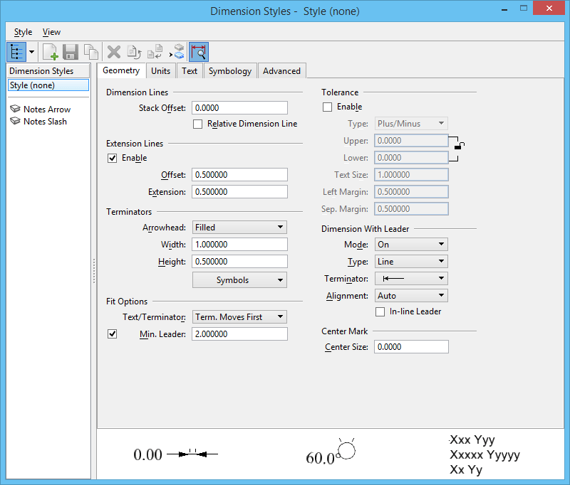Dimension Styles and Settings